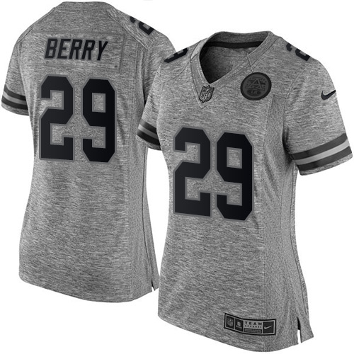 Women's Elite Eric Berry Nike Jersey Gray - #29 Gridiron NFL Kansas City Chiefs